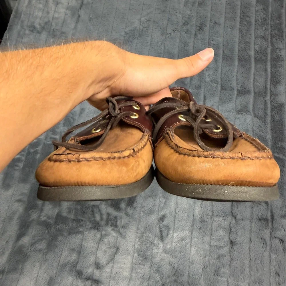 Sperry Top-Sider Boat Shoe Mens 10M Tan Brown Leather 0195412 Authentic Original